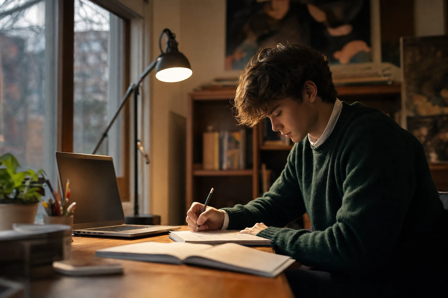 An AVRO Academy student in a small part-time class in midtown Toronto
