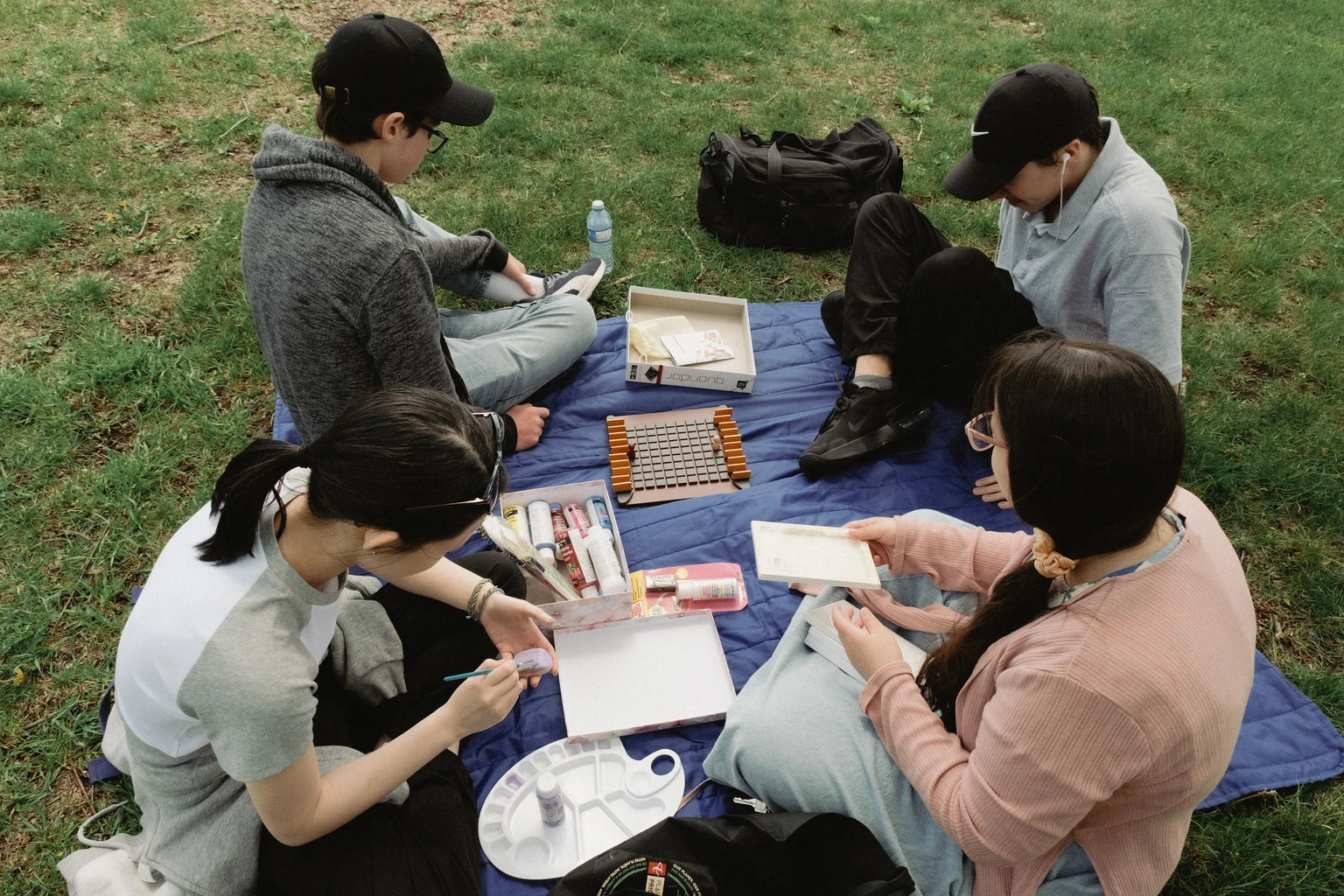AVRO Academy students in an outdoor hands-on summer activity